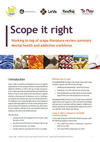 Scope it right: Working to top of scope literature review summary