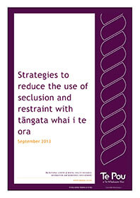 Strategies to reduce the use of seclusion and restraint with Maori