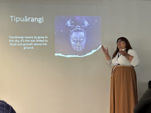 Te Rangi Piri-Te Kira giving a Matariki presentation