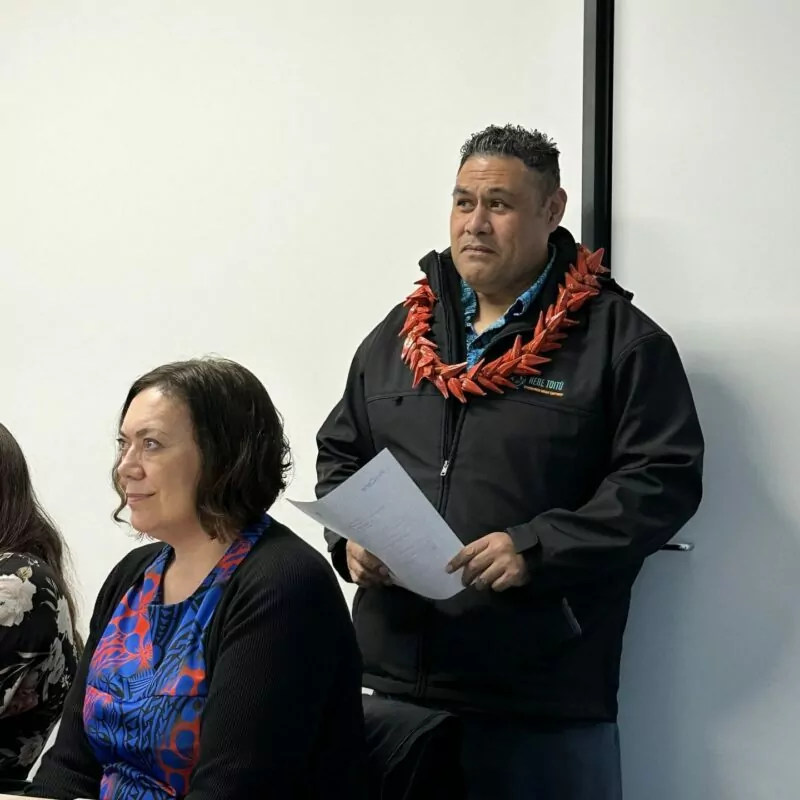 Fonoti Eddie Muaulama gives a Pacific acknowledgement