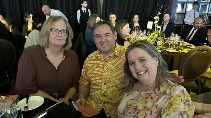 Tracey Dent, David Tan and Mrs Tan