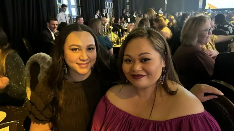 Taryn Hainsworth-Fa'aofo and Ella Fitu-Mau