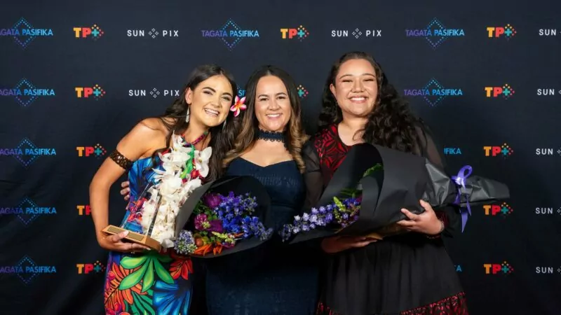 Āniva Clarke, Dr Elizabeth Mati and Nele Kalolo