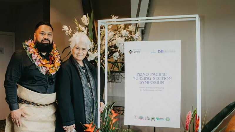Ben Tameifuna- Le Va Senior Manager Public Health and Disability with Eseta Finau-Chair person Pacific Nursing Section